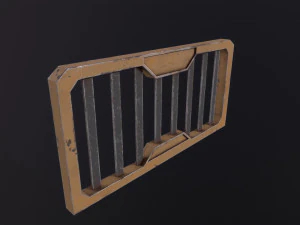 Cyberpunk barrier Guard 3D Model