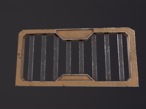 Cyberpunk barrier Guard 3D Model