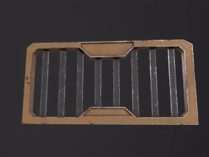Cyberpunk barrier Guard 3D Model