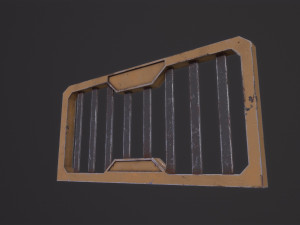 Cyberpunk barrier Guard 3D Model