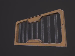 Cyberpunk barrier Guard 3D Model