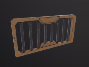 Cyberpunk barrier Guard 3D Model