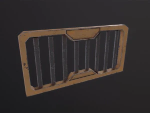Cyberpunk barrier Guard 3D Model