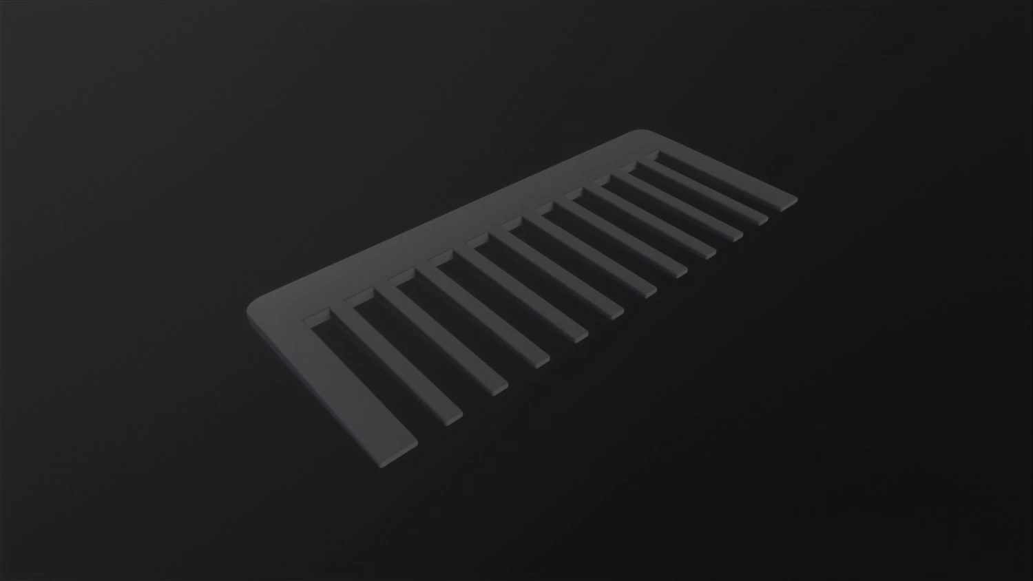 Wide tooth comb 3D Model .c4d .max .obj .3ds .fbx .stl .blend