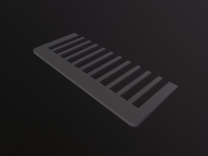 Wide tooth comb Modelo 3D