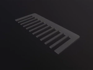 Wide tooth comb 3D Model