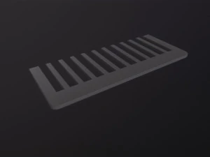 Wide tooth comb 3D Model