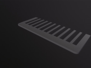 Wide tooth comb Modelo 3D