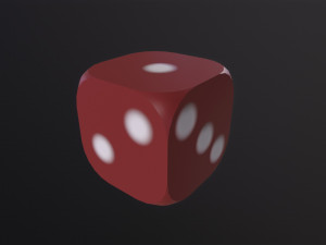Rounded dice Model 3D