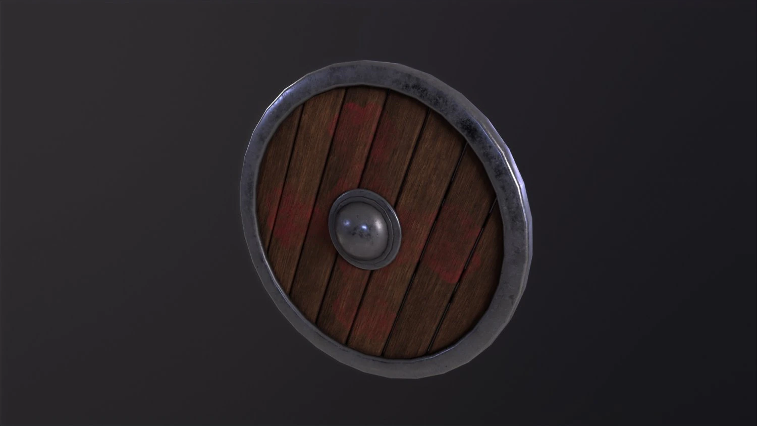 Wooden Shield 3D Model .c4d .max .obj .3ds .fbx .stl .blend 