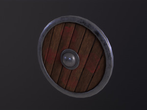 Wooden Shield 3D Model