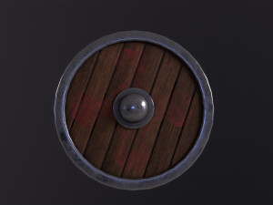 Wooden Shield Modèle 3D