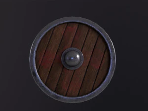 Wooden Shield 3D Model