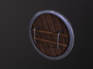 Wooden Shield Modèle 3D