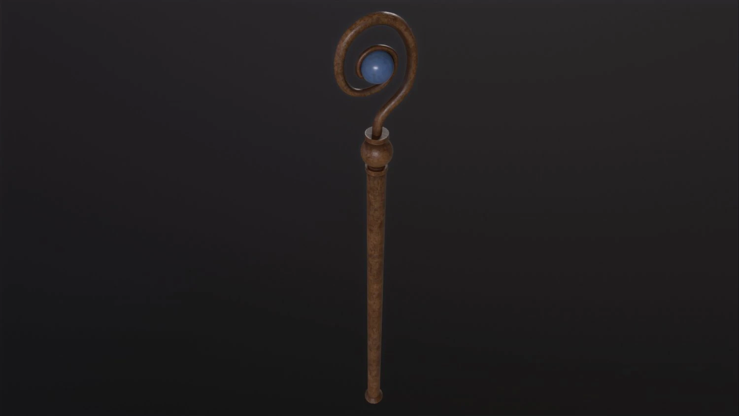 Medieval Staff 3D Model .c4d .max .obj .3ds .fbx .stl .blend