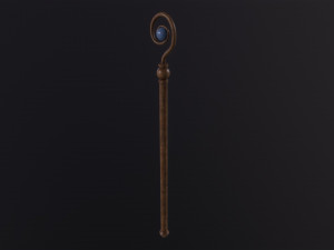 Medieval Staff 3D मॉडल