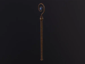 Medieval Staff 3D Model