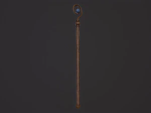 Medieval Staff 3D Model