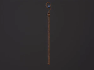 Medieval Staff 3D Model