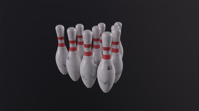 Old Bowling Pin Modelo 3D .c4d .max .obj .3ds .fbx .stl .blend 