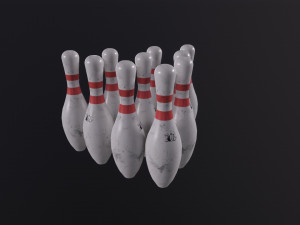 Old Bowling Pin 3D Model