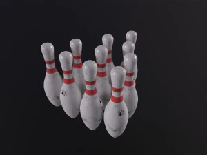 Old Bowling Pin 3D Model