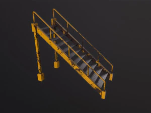Industrial stairs 3D Model