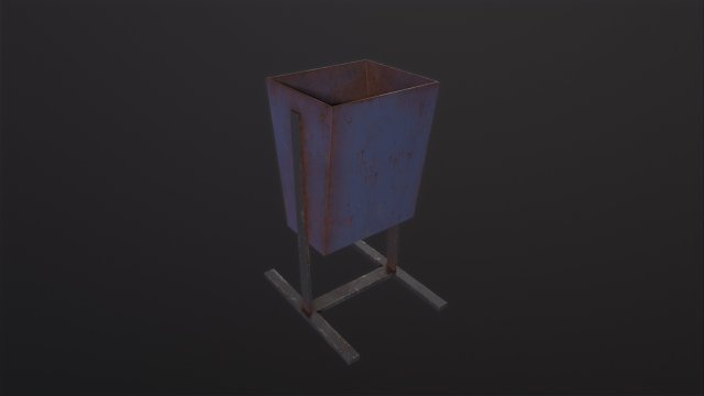 Trash Can Model 3D .c4d .max .obj .3ds .fbx .stl .blend 