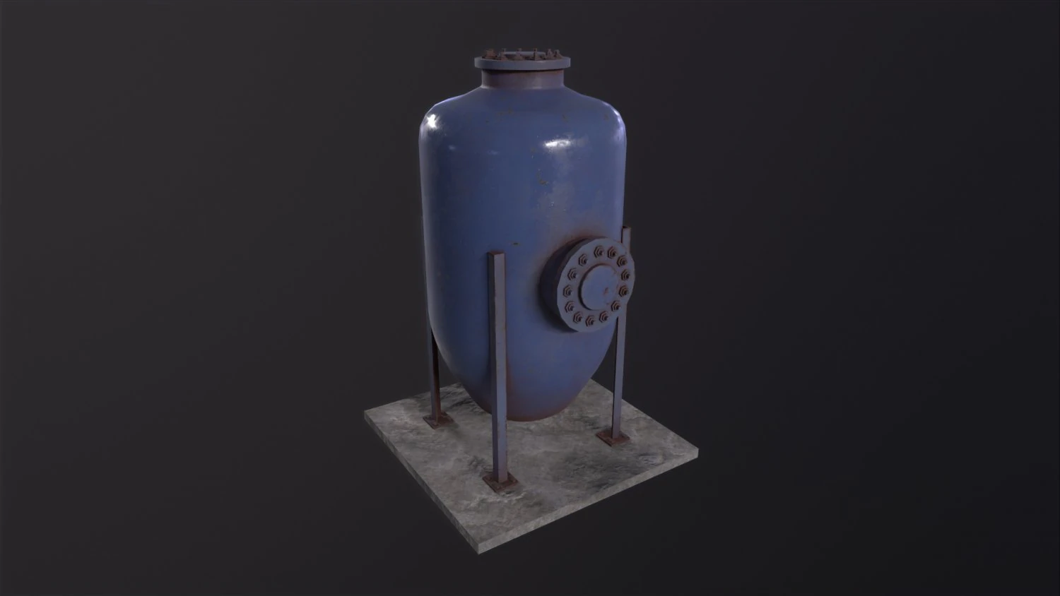Oil tank 3D Model .c4d .max .obj .3ds .fbx .stl .blend 