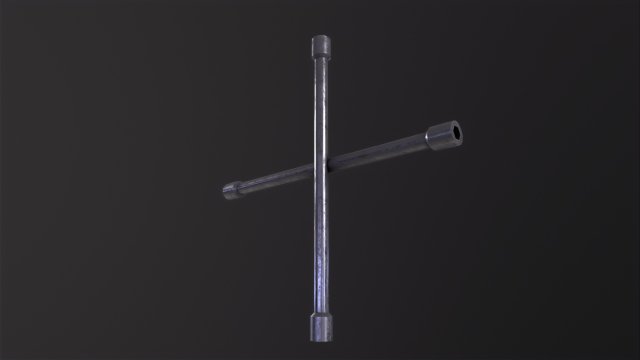 Lug Wrench 3D Model .c4d .max .obj .3ds .fbx .stl .blend 
