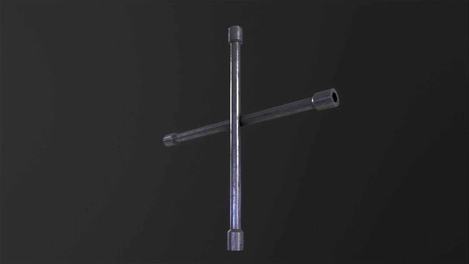 Lug Wrench 3D Model .c4d .max .obj .3ds .fbx .stl .blend