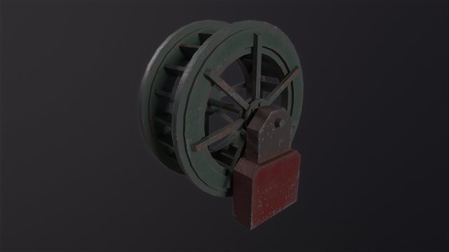 Water wheel Modelo 3D .c4d .max .obj .3ds .fbx .stl .blend 