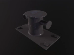 船舶和游艇的海系柱 3D 模型