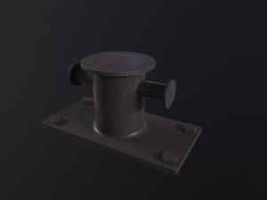 Sea bollard for ship and yachts Model 3D