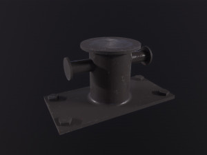 Sea bollard for ship and yachts Model 3D