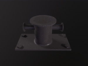 Sea bollard for ship and yachts Model 3D
