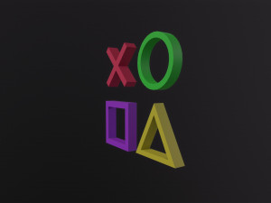 Playstation Button Symbols Modelo 3D