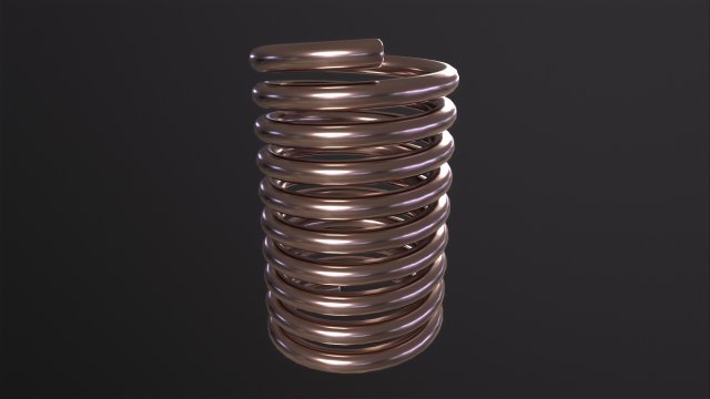 Coil Spring 3D Model .c4d .max .obj .3ds .fbx .stl .blend 