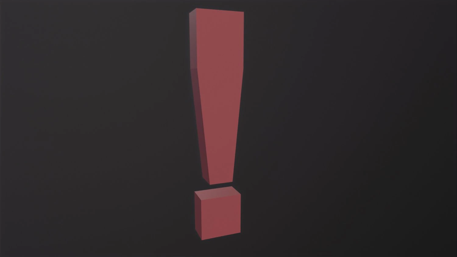 Exclamation Mark 3D Model .c4d .max .obj .3ds .fbx .stl .blend 