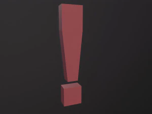 Exclamation Mark 3D Model
