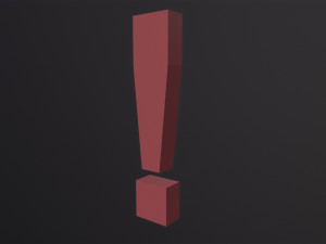 Exclamation Mark Model 3D