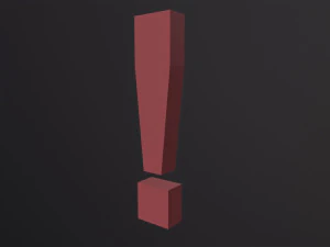 Exclamation Mark 3D Model