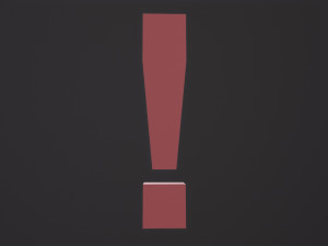 Exclamation Mark Model 3D