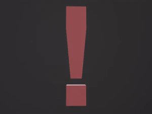 Exclamation Mark 3D Model