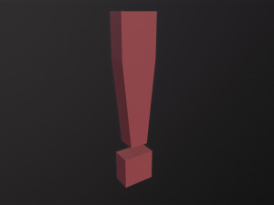 Exclamation Mark Model 3D
