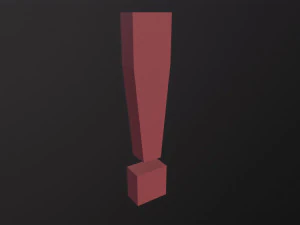 Exclamation Mark 3D Model