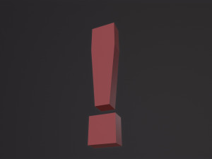 Exclamation Mark Model 3D
