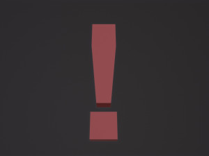 Exclamation Mark Model 3D
