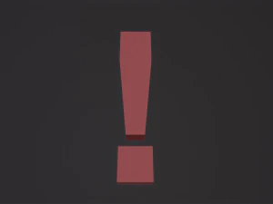 Exclamation Mark 3D Model