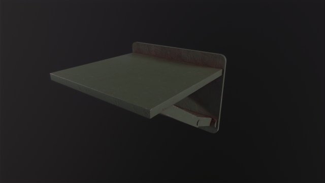 Old Prision Desk 3D Model .c4d .max .obj .3ds .fbx .stl .blend 